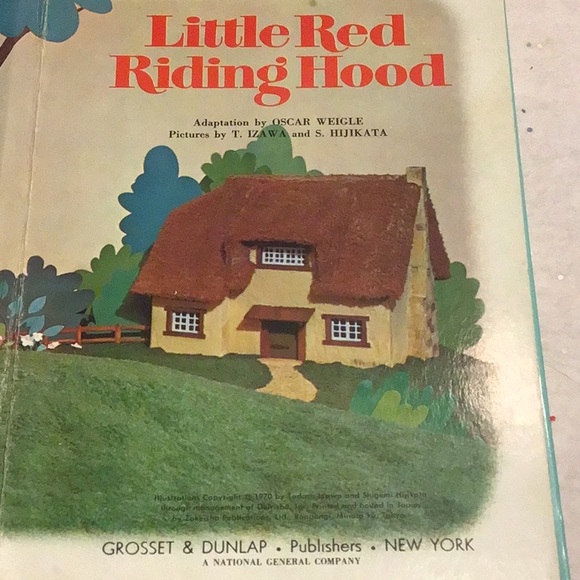 COPY - Little Red Riding Hood antique 3D hardcover board book Grossett & Dunlap - Picture 5 of 14